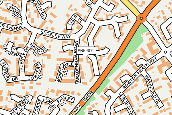 SN5 6DT map - OS OpenMap – Local (Ordnance Survey)