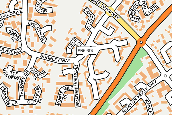 SN5 6DU map - OS OpenMap – Local (Ordnance Survey)