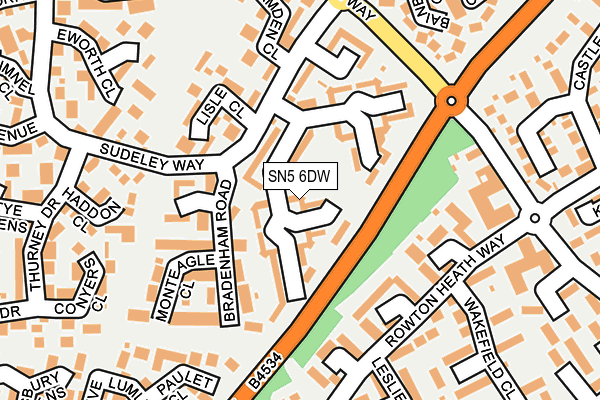 SN5 6DW map - OS OpenMap – Local (Ordnance Survey)