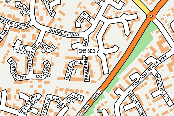SN5 6EB map - OS OpenMap – Local (Ordnance Survey)