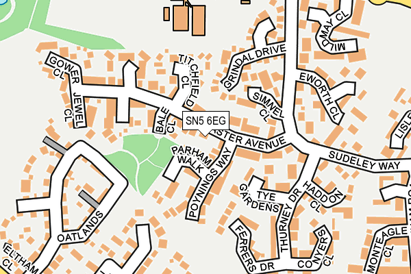 SN5 6EG map - OS OpenMap – Local (Ordnance Survey)