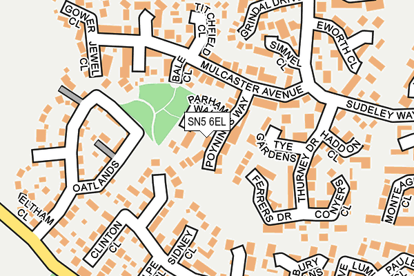 SN5 6EL map - OS OpenMap – Local (Ordnance Survey)