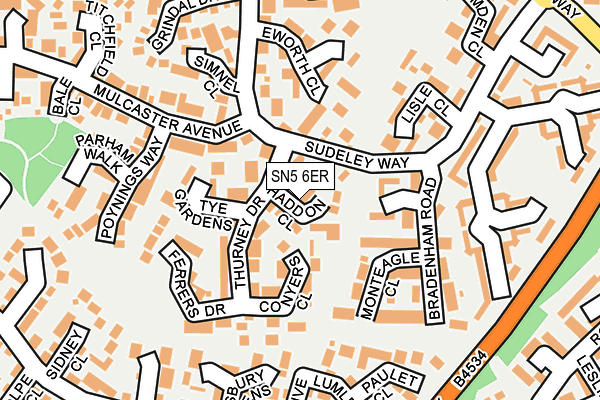 SN5 6ER map - OS OpenMap – Local (Ordnance Survey)