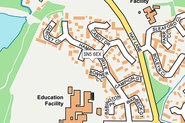 SN5 6EX map - OS OpenMap – Local (Ordnance Survey)