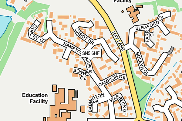SN5 6HF map - OS OpenMap – Local (Ordnance Survey)