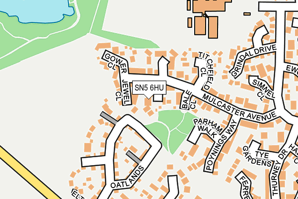 SN5 6HU map - OS OpenMap – Local (Ordnance Survey)
