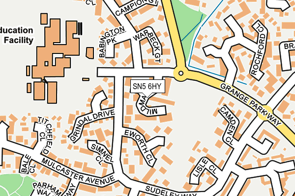 SN5 6HY map - OS OpenMap – Local (Ordnance Survey)