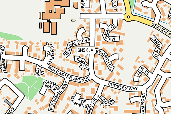 SN5 6JA map - OS OpenMap – Local (Ordnance Survey)