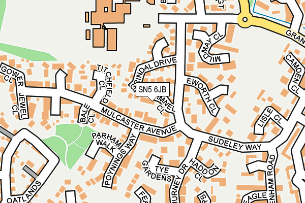SN5 6JB map - OS OpenMap – Local (Ordnance Survey)