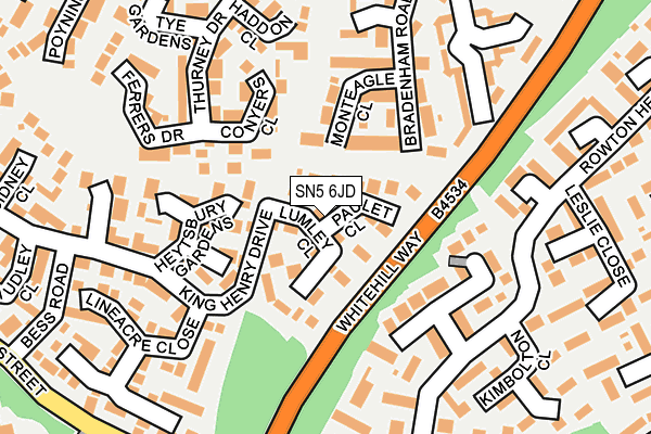 SN5 6JD map - OS OpenMap – Local (Ordnance Survey)
