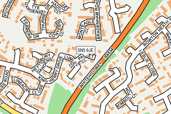 SN5 6JE map - OS OpenMap – Local (Ordnance Survey)