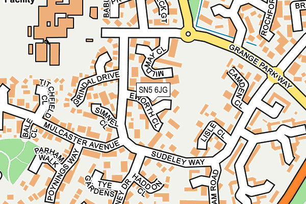 SN5 6JG map - OS OpenMap – Local (Ordnance Survey)