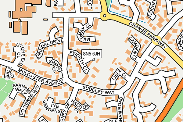 SN5 6JH map - OS OpenMap – Local (Ordnance Survey)