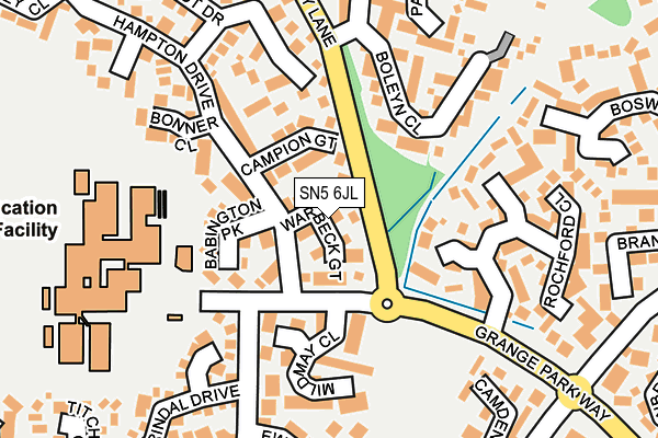 SN5 6JL map - OS OpenMap – Local (Ordnance Survey)