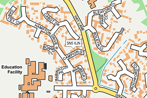 SN5 6JN map - OS OpenMap – Local (Ordnance Survey)