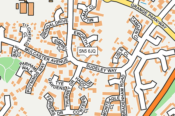 SN5 6JQ map - OS OpenMap – Local (Ordnance Survey)