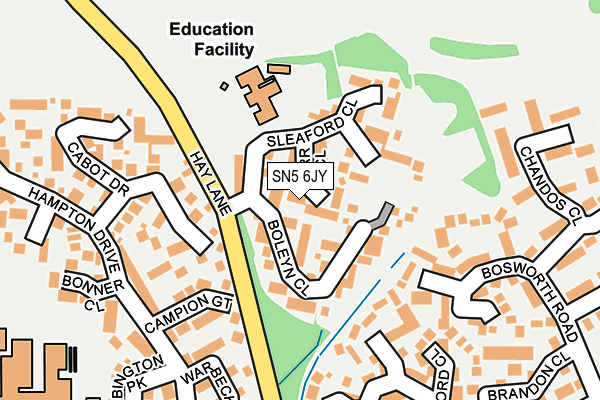 SN5 6JY map - OS OpenMap – Local (Ordnance Survey)