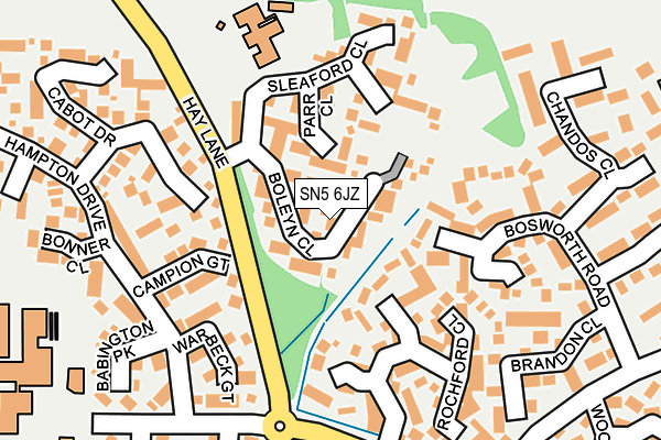 SN5 6JZ map - OS OpenMap – Local (Ordnance Survey)