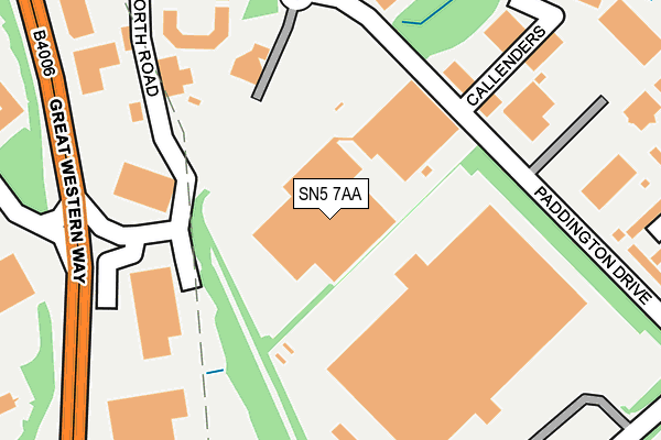 SN5 7AA map - OS OpenMap – Local (Ordnance Survey)