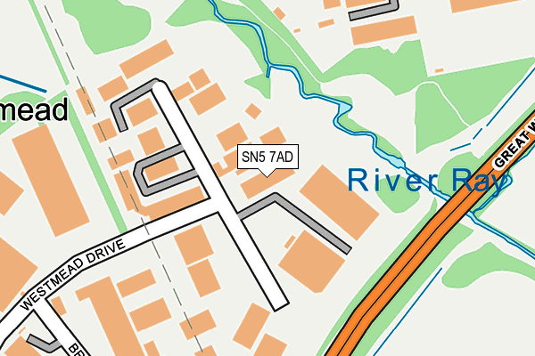 SN5 7AD map - OS OpenMap – Local (Ordnance Survey)