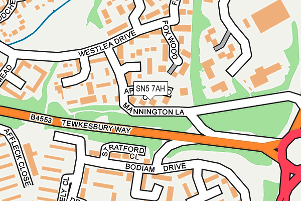 SN5 7AH map - OS OpenMap – Local (Ordnance Survey)
