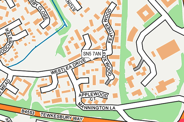SN5 7AN map - OS OpenMap – Local (Ordnance Survey)