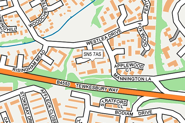 SN5 7AS map - OS OpenMap – Local (Ordnance Survey)
