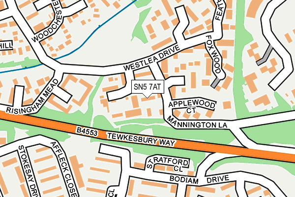 SN5 7AT map - OS OpenMap – Local (Ordnance Survey)