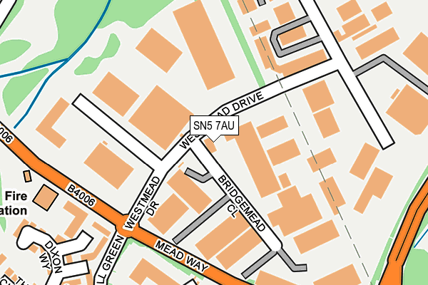 SN5 7AU map - OS OpenMap – Local (Ordnance Survey)