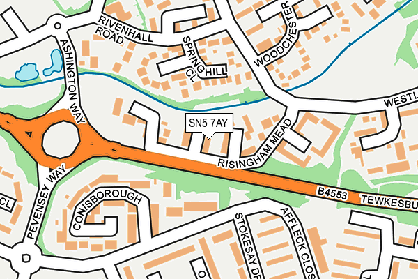 SN5 7AY map - OS OpenMap – Local (Ordnance Survey)