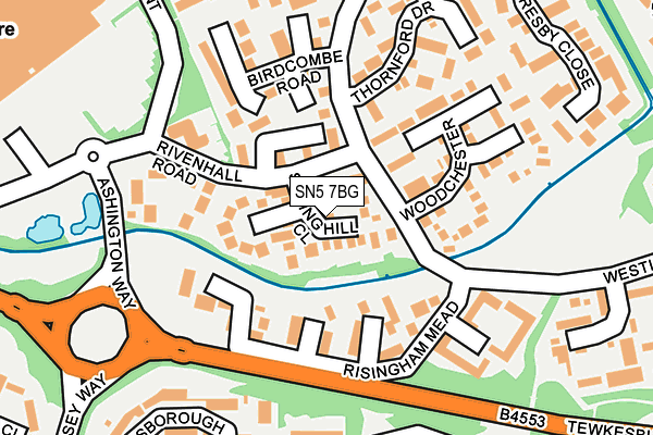 SN5 7BG map - OS OpenMap – Local (Ordnance Survey)