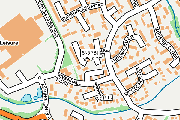 SN5 7BJ map - OS OpenMap – Local (Ordnance Survey)