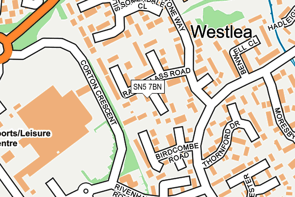 SN5 7BN map - OS OpenMap – Local (Ordnance Survey)