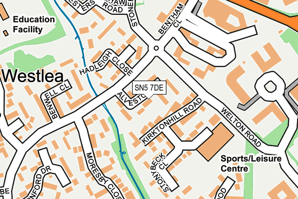 SN5 7DE map - OS OpenMap – Local (Ordnance Survey)