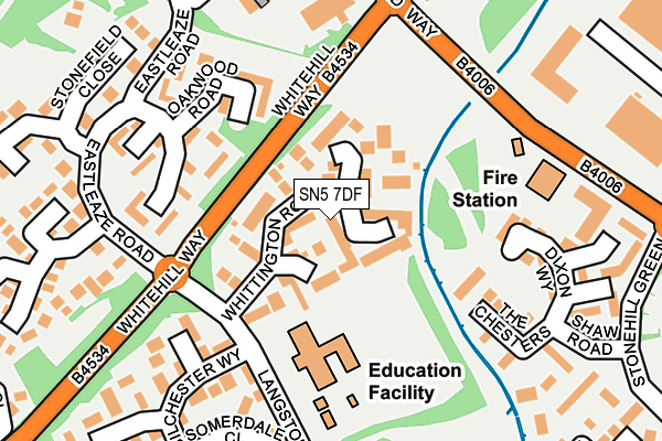 SN5 7DF map - OS OpenMap – Local (Ordnance Survey)