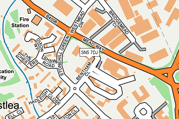 SN5 7DJ map - OS OpenMap – Local (Ordnance Survey)