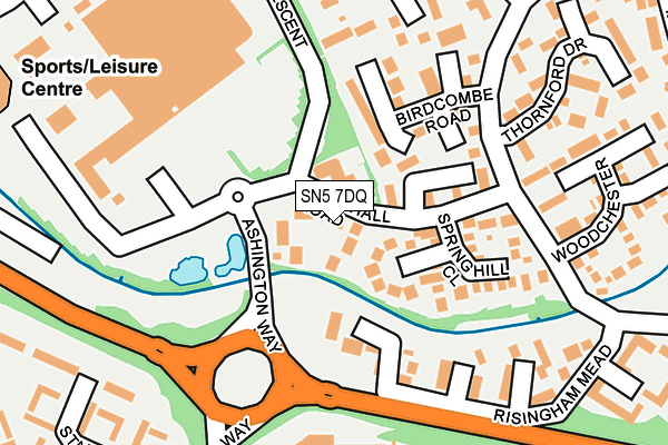 SN5 7DQ map - OS OpenMap – Local (Ordnance Survey)