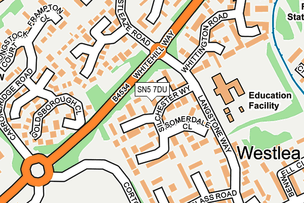 SN5 7DU map - OS OpenMap – Local (Ordnance Survey)