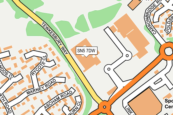 SN5 7DW map - OS OpenMap – Local (Ordnance Survey)