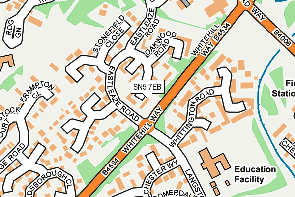 SN5 7EB map - OS OpenMap – Local (Ordnance Survey)