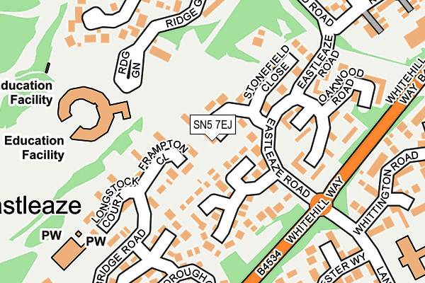 SN5 7EJ map - OS OpenMap – Local (Ordnance Survey)