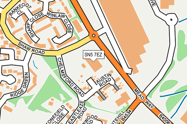 SN5 7EZ map - OS OpenMap – Local (Ordnance Survey)