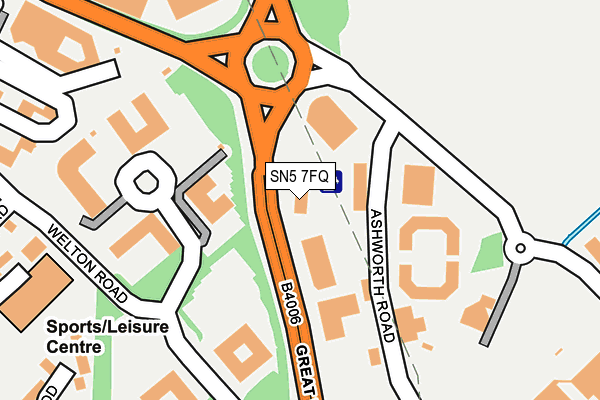 SN5 7FQ map - OS OpenMap – Local (Ordnance Survey)
