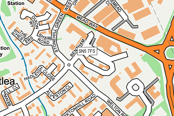 SN5 7FS map - OS OpenMap – Local (Ordnance Survey)