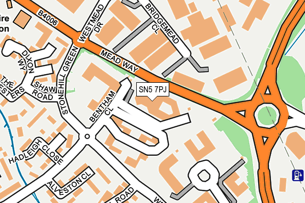 SN5 7PJ map - OS OpenMap – Local (Ordnance Survey)