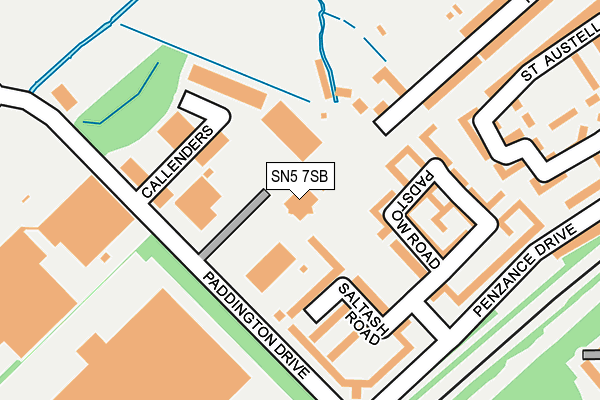 SN5 7SB map - OS OpenMap – Local (Ordnance Survey)