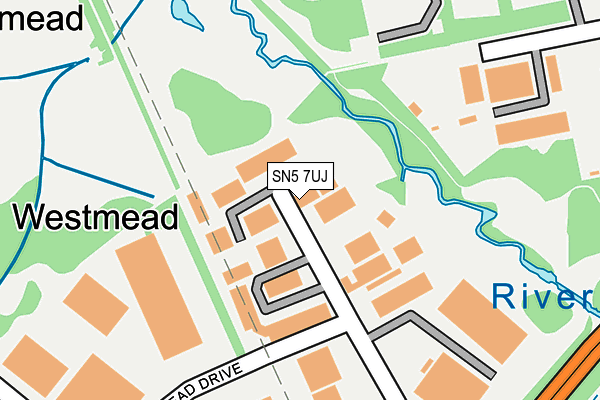 SN5 7UJ map - OS OpenMap – Local (Ordnance Survey)