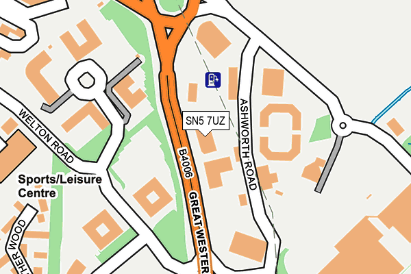 SN5 7UZ map - OS OpenMap – Local (Ordnance Survey)