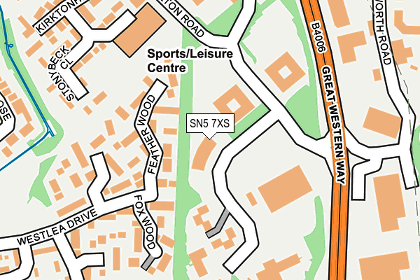 SN5 7XS map - OS OpenMap – Local (Ordnance Survey)
