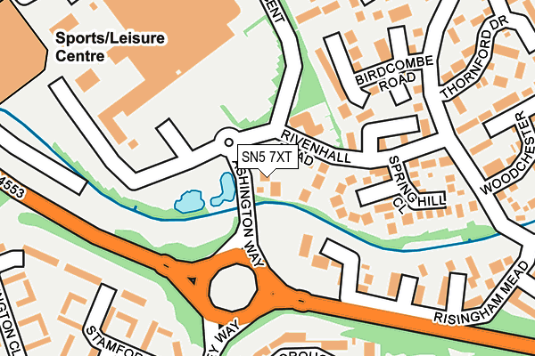 SN5 7XT map - OS OpenMap – Local (Ordnance Survey)